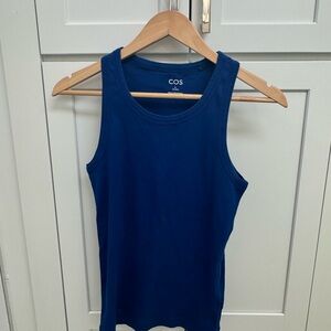 COS Blue Cotton Tank Top EXCELLENT CONDITION
